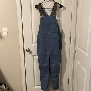 REI Blue Jumpsuit with Tan Straps